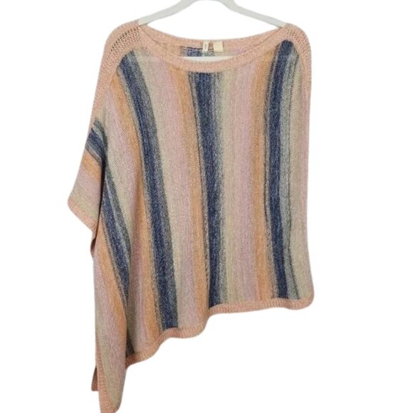Anthropologie Blush Striped Poncho - Picture 5 of 6